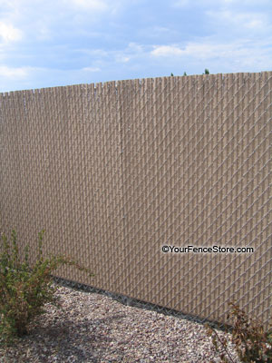 Beige Privacy Master Chain Link Fence